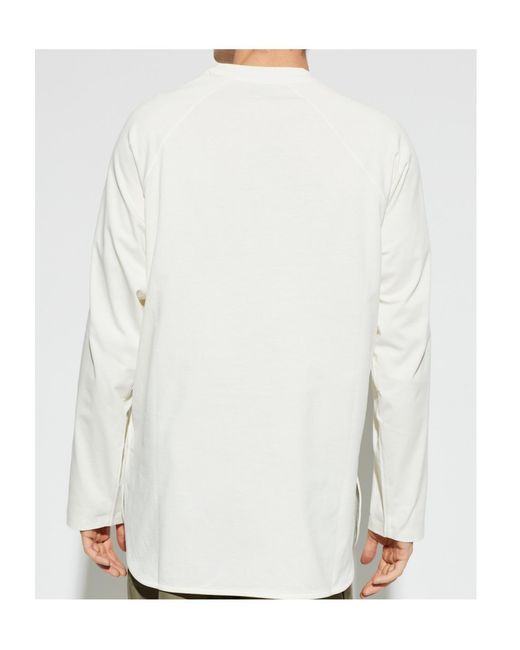 Bottega Veneta White Patch Detailed Round Neck T-Shirt for men