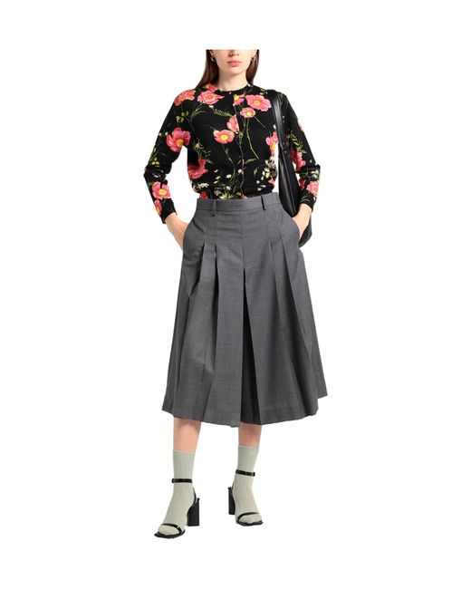 Balenciaga Green Wool Knit Sweater With Floral Patterns