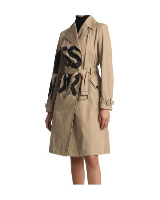 Dior Natural Christian Double-Breasted Belted Coat