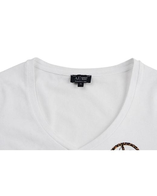 Armani Jeans White Logo Detail T-Shirt