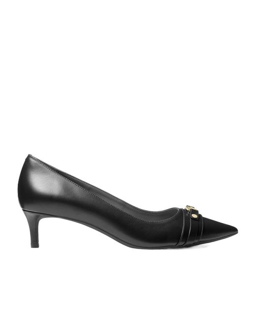 MICHAEL Michael Kors Black 45Mm Logo-Plaque Pointed-Toe Pumps