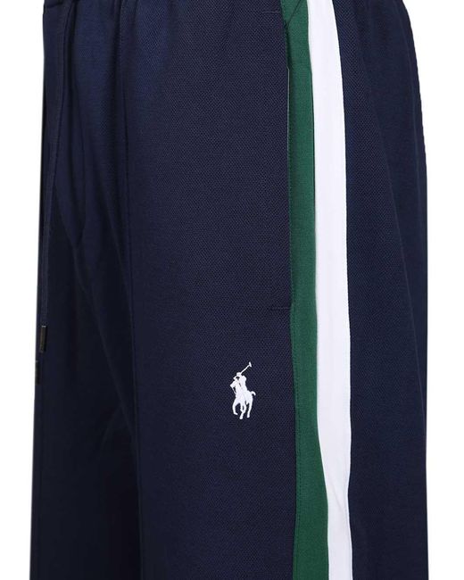 Polo Ralph Lauren Blue Side Stripe Track Pants for men