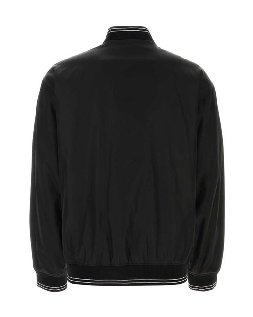 Prada Black Re-Nylon Bomber Jacket for men