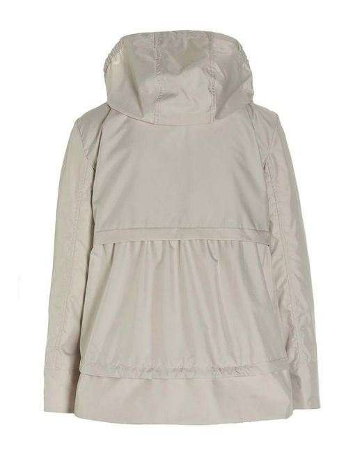 Moorer Gray Hooded Zip-Up Jacket