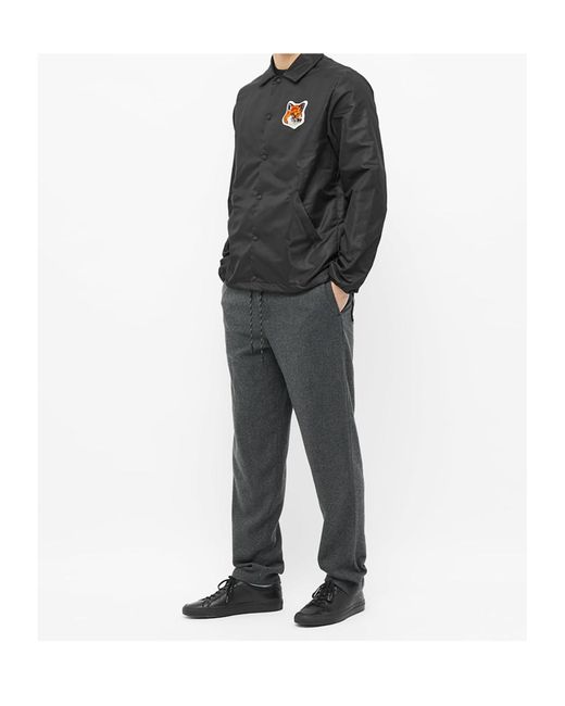 Maison Kitsuné Black Long-Sleeved Casual Jacket for men