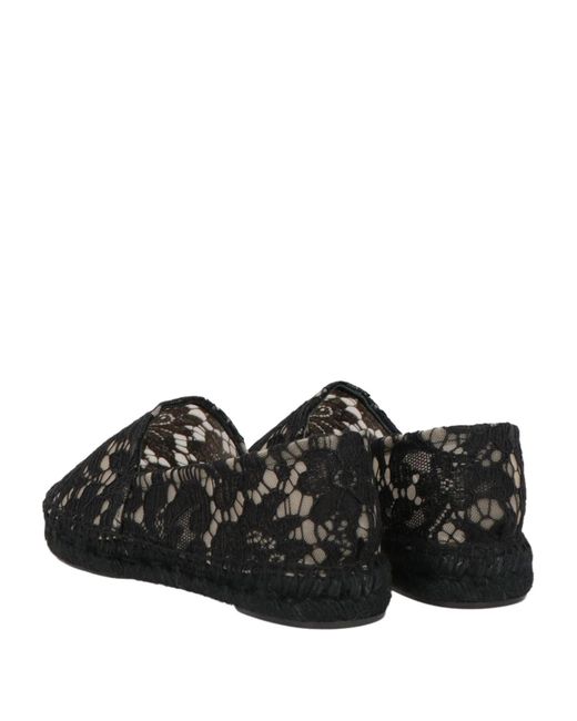 Dolce & Gabbana Black Solid Color Espadrilles