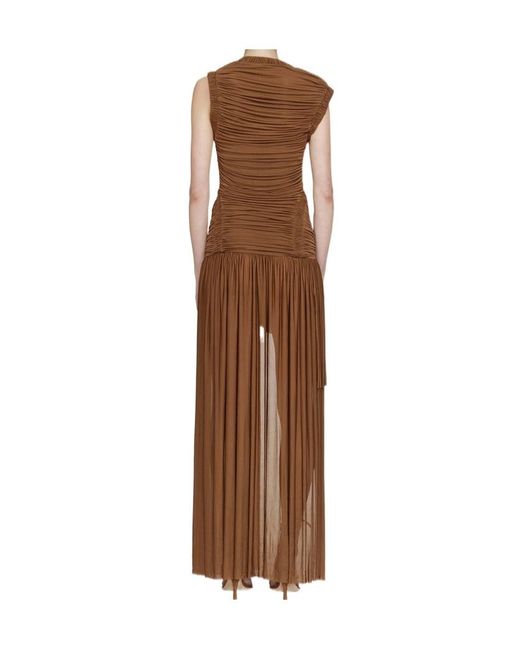 Christopher Esber Brown Theron Draped Maxi Dress