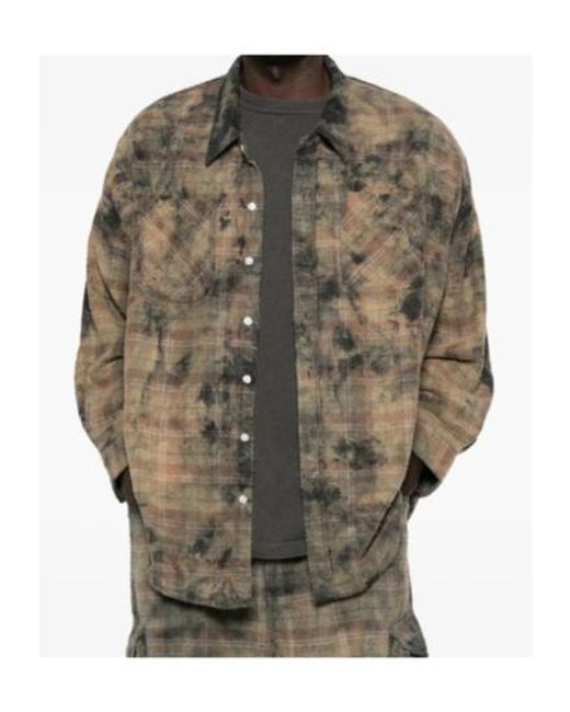 R13 Gray Long Sleeve Shirt for men