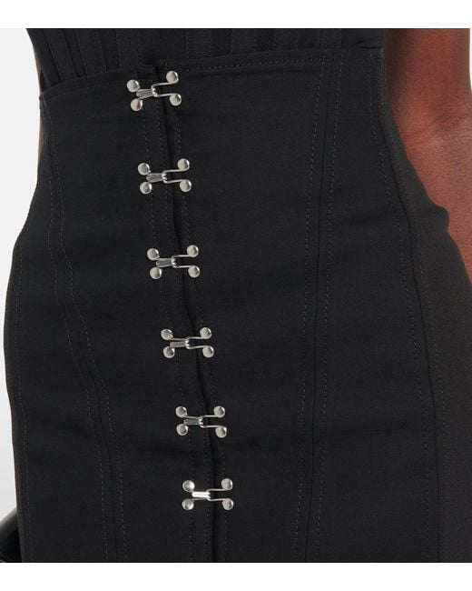 Dion Lee Black Clasp Mini Skirt