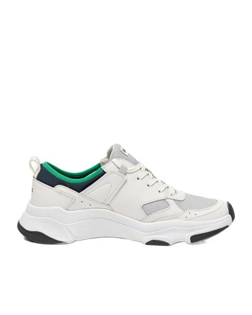 Boss White Solid Color Sneakers for men