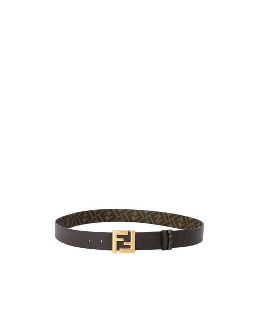 Fendi White Reversible Belt for men