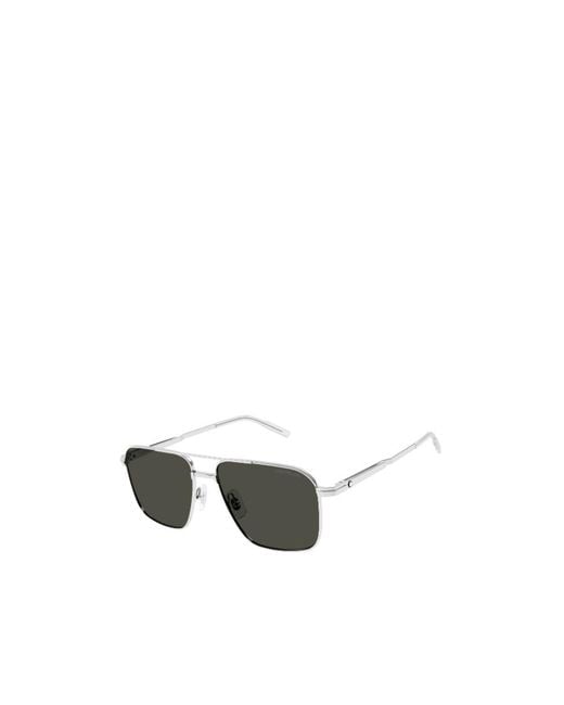 Montblanc Black Eyewear Square Frame Sunglasses for men