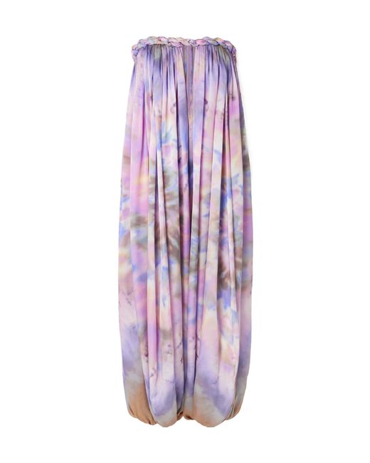 Zimmermann Purple Luna Pleated Print Jumpsuit