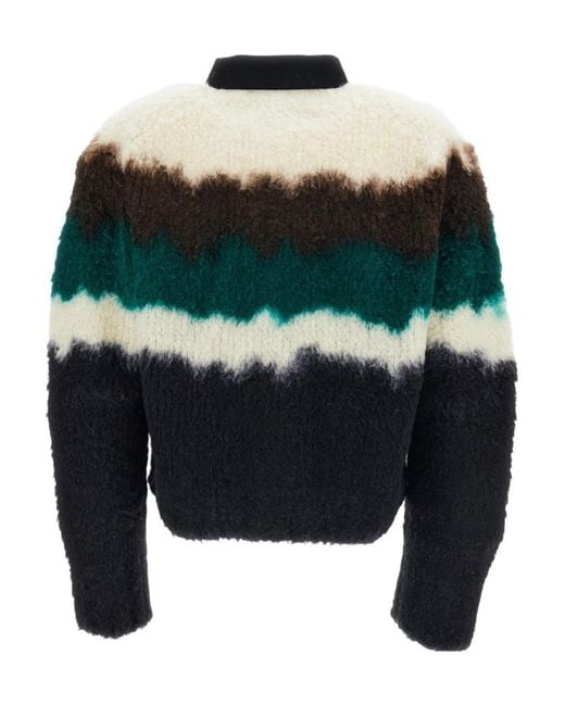 Sacai Blue Button-Up Sweater