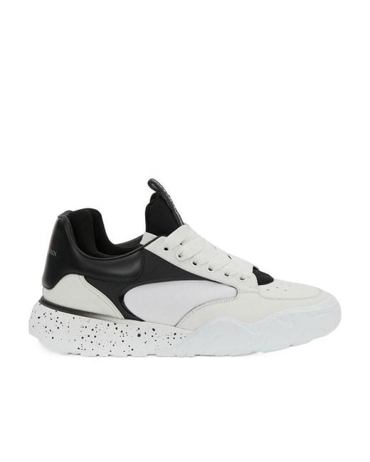 McQueen White Court Tech Lace-Up Sneakers for men