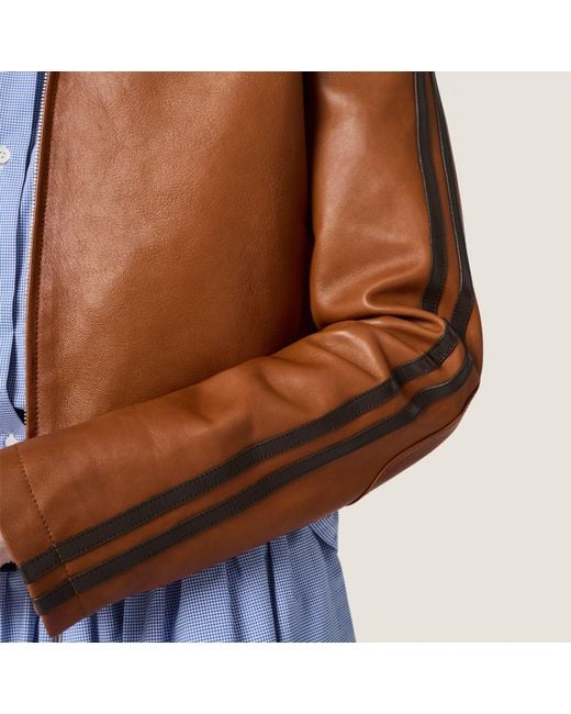 Miu Miu Brown Nappa Leather Jacket