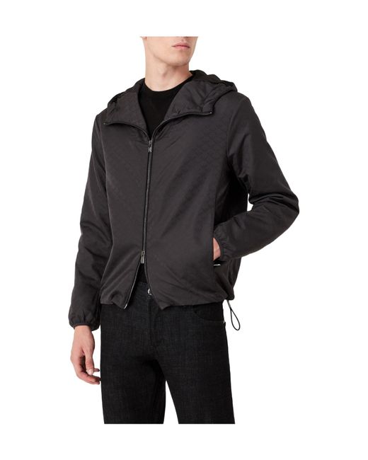 Emporio Armani Black Windproof And Waterproof Jacket for men