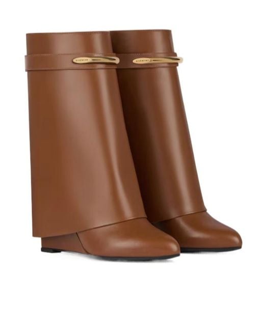 Givenchy Brown Shark Ankle Boots