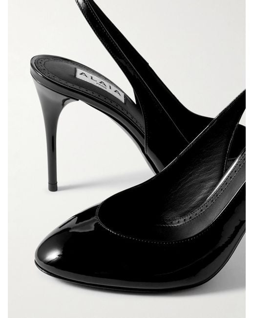 Alaïa Black Patent Leather High Heels
