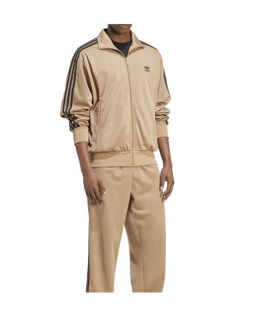 Adidas Originals Natural Standcollar Fullzip Track Jacket for men
