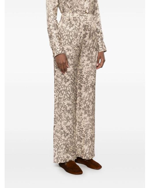 Golden Goose Deluxe Brand Natural All-Over Floral Print Trousers