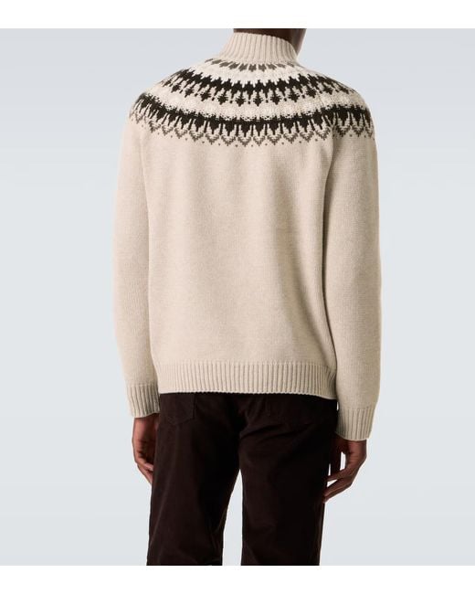 arch4 Gray Zippered Knit Sweater for men