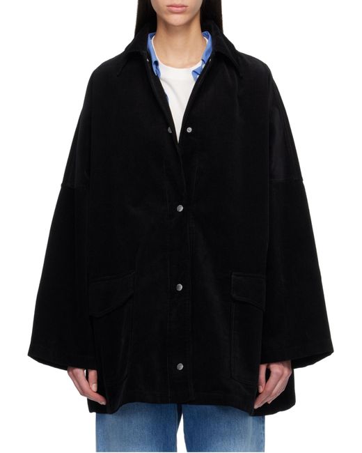 Totême Black Totême Button-Up Oversized Jacket