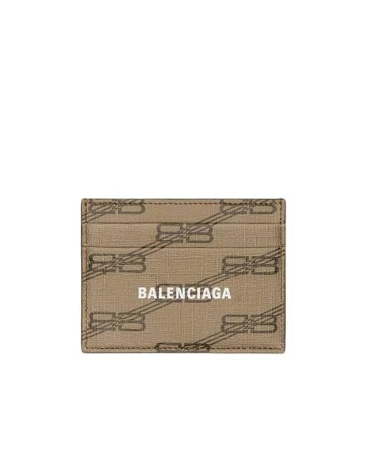Balenciaga Natural Bb Monogram-Print Cardholder