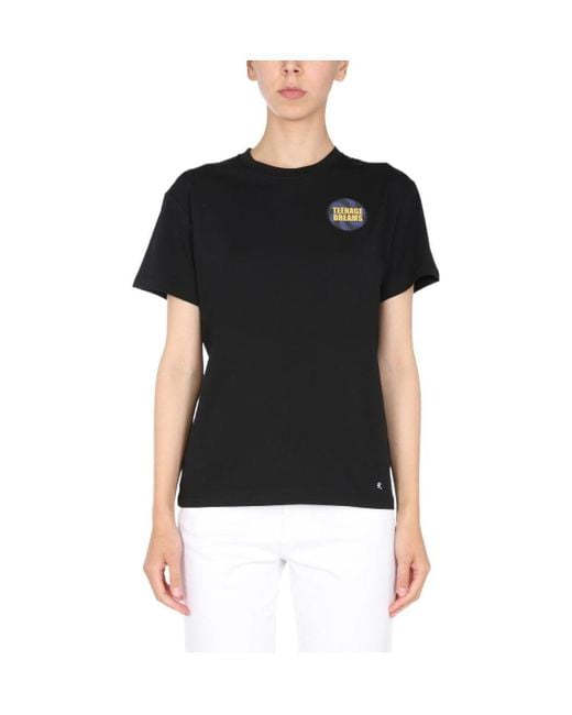 Raf Simons Black Teenage Dreams Patch T-Shirt