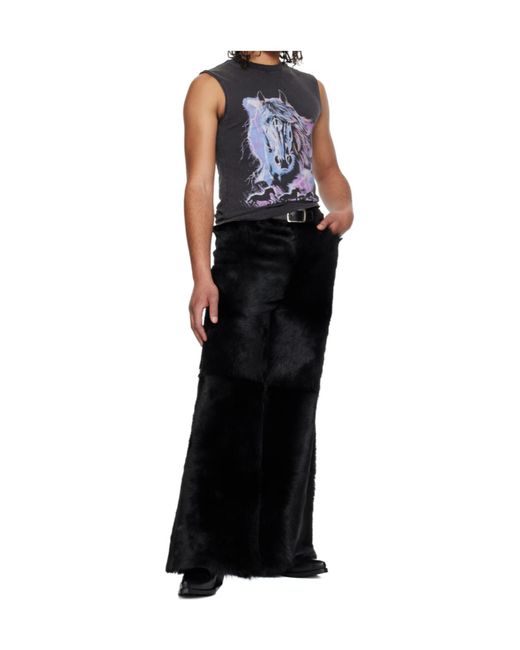 Lu'u Dan Black Year Of The Horse Series Sleeveless T-Shirts for men