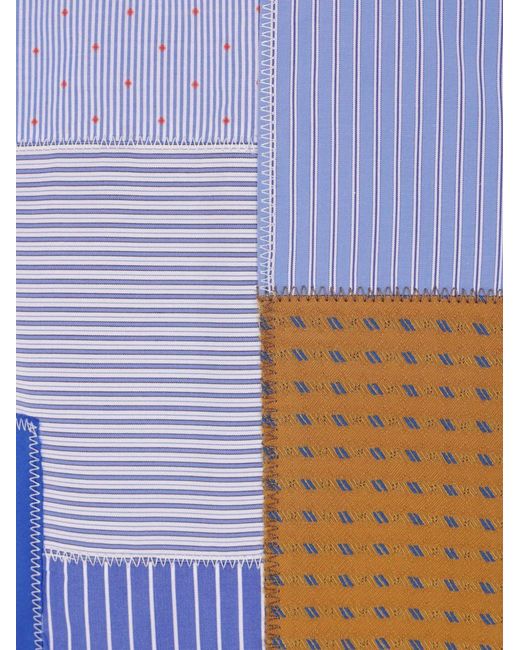 Junya Watanabe Blue Patchwork Check Shirt for men