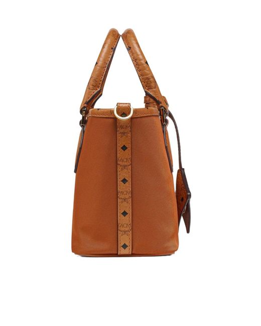 MCM Brown Aren X-Mini Tote Bag