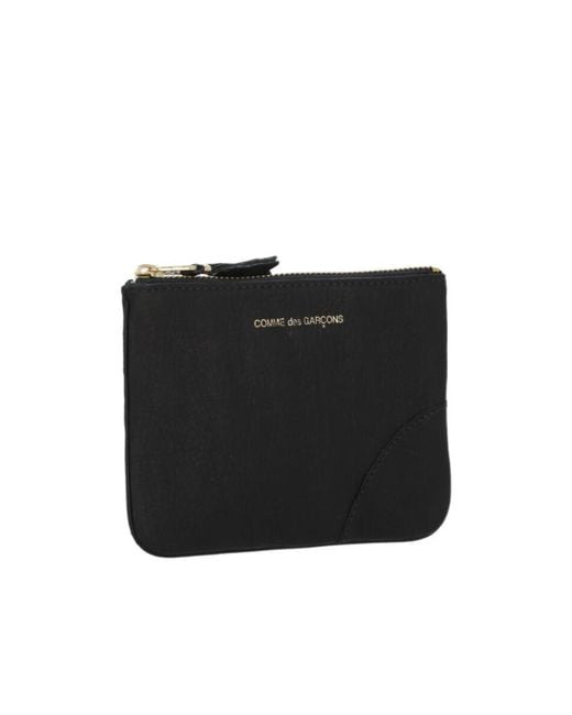 Comme des Garçons Black Comme Des Garçons Wallet Logo Printed Zip-Up Wallet for men
