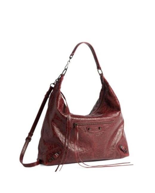 Balenciaga Red Le City Hobo Bag Medium