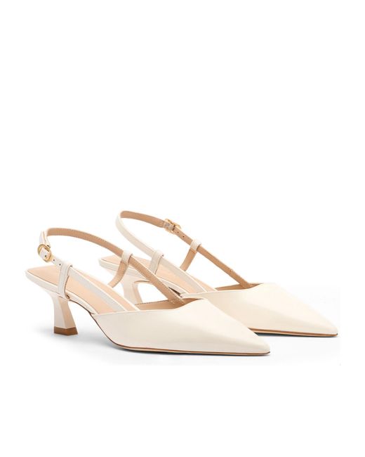 Stuart Weitzman Natural Vinnie 50 High-Heeled Sandals