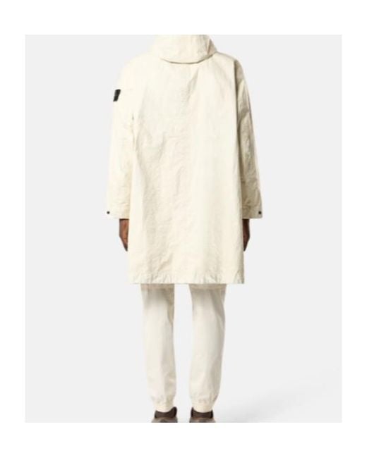 Stone Island White Elasticated Waistband Cargo Pants for men