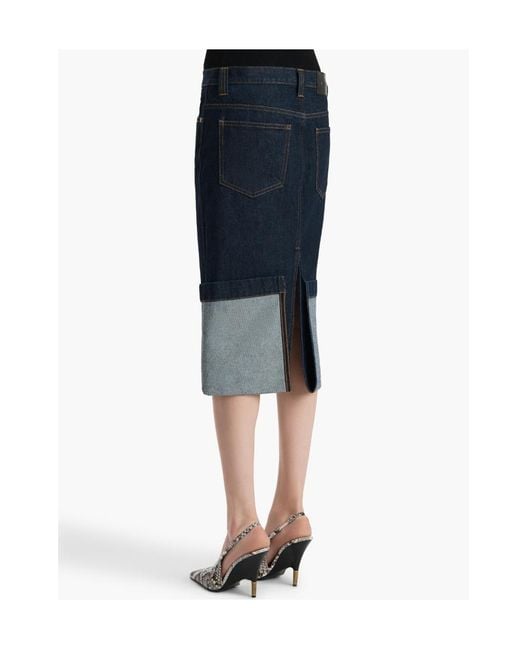 Khaite Blue Kilian Skirt