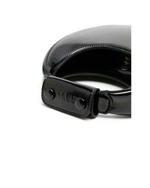 Staud Black Good Night Moon Logo-Debossed Crossbody Bag