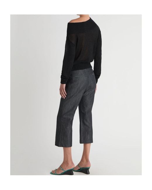 Paloma Wool Black Soto Funnel-Neck Fine-Knit Sweater