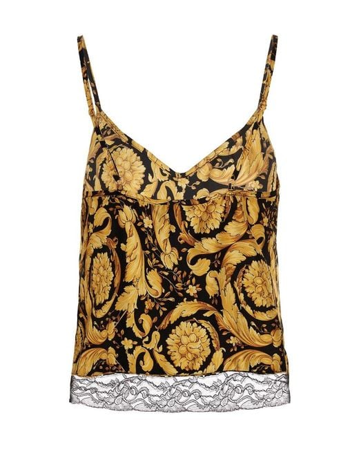 Versace Black 'Barocco' Tank Top