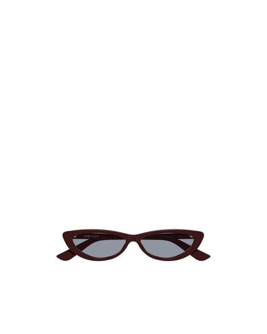 McQueen White Eyewear Cat-Eye Frame Sunglasses