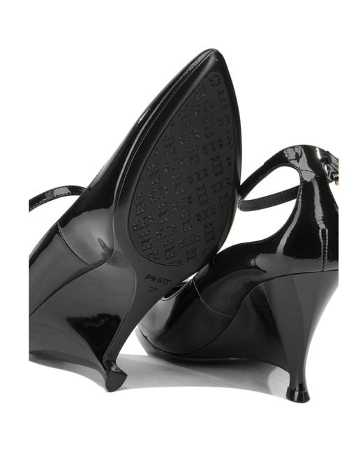 Pinko Black Round-Toe High Heels