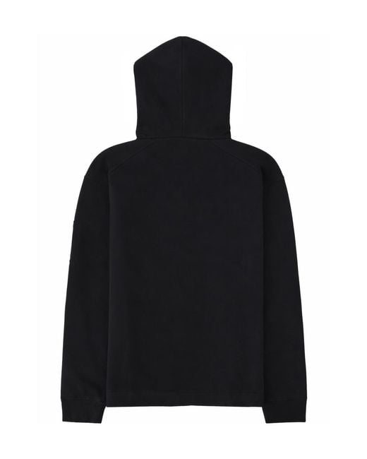 C P Company Black Lens Half-Zip Hoodie for men