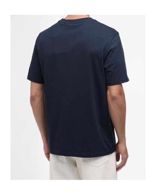Barbour Blue Short-Sleeved T-Shirt for men