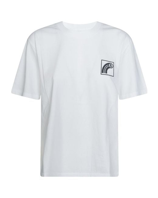 MM6 by Maison Margiela White Printed Crewneck T-Shirt