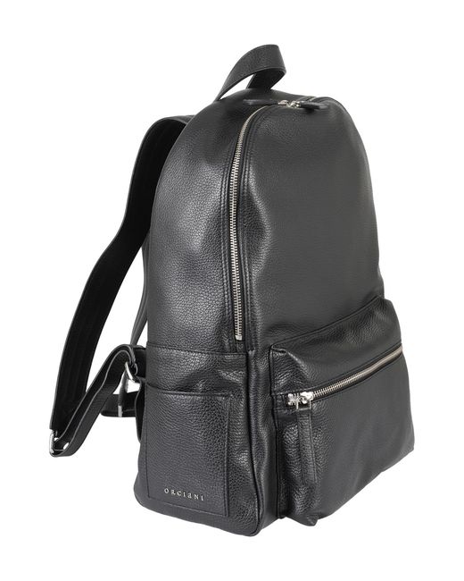 Orciani Gray Micron Logo Lettering Backpack for men