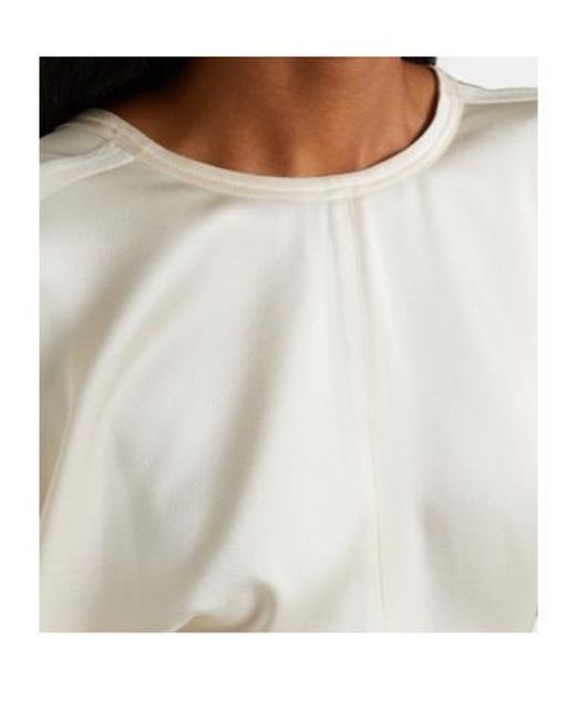 Victoria Beckham White Crew Neck Top