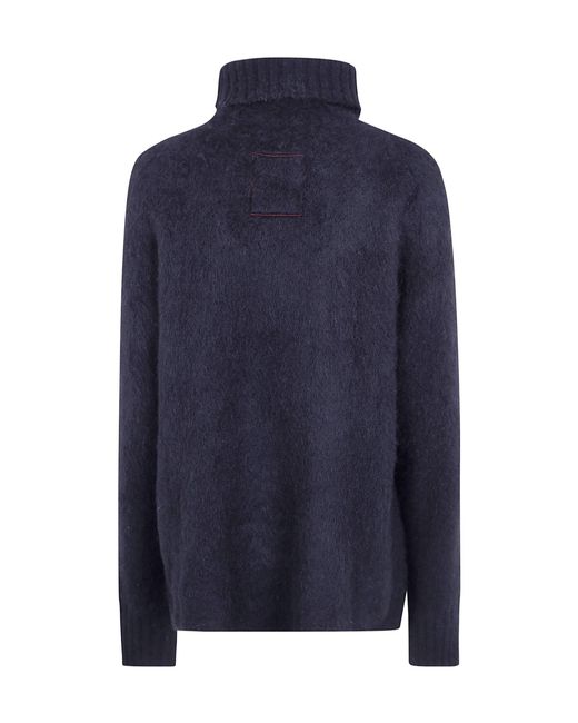 Uma Wang Blue Turtleneck Sweater