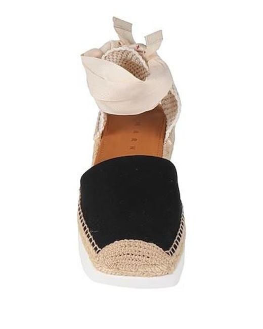 Marni Natural Multicolored Canvas Platform Espadrilles