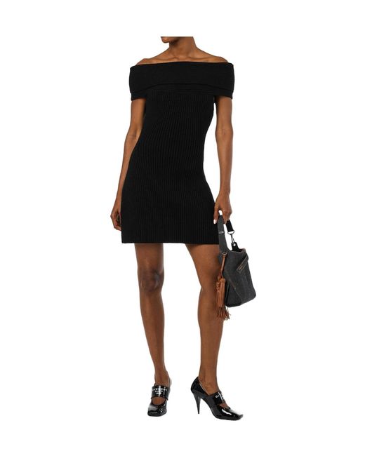 Givenchy Black Shoulder Mini Dress